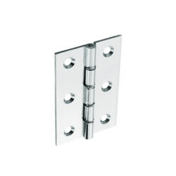 Securit-Chrome Plated D.S.W. Brass Hinges (Pair)
