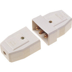 Dencon-5A, 3 Pin Nylon Connector, White