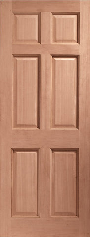 Colonial 6 Panel External Hardwood Door (Dowelled) - sidtelfers diy & timber