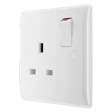 British General 800 Series 13A White Single Switched Socket 1 Gang SP 821