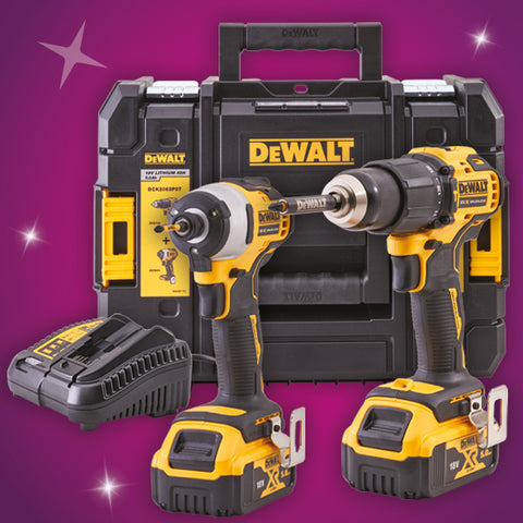 DEWALT 18V Combi & Impact Drill Twin Pack DCK2062P2 XMS24DEWPACK