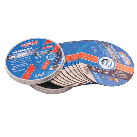 Faithfull 115mm (4.5in) Inox Discs XMS25CUTOFF