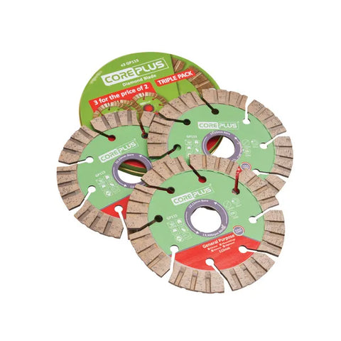 Coreplus115mm Diamond Blade Triple Pack XMS25DB115