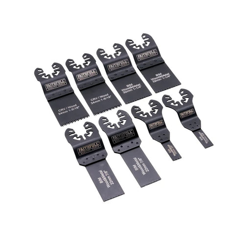 Faithfull 8 Piece Mixed Multi-Tool Blade Set XMS25MULTI8
