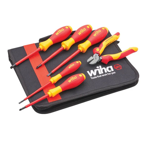 Wiha Electrician's VDE Screwdriver & Plier Set XMS25VDESET