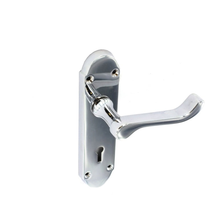 Securit-Chrome Shaped Lock Handles (1 Pair)