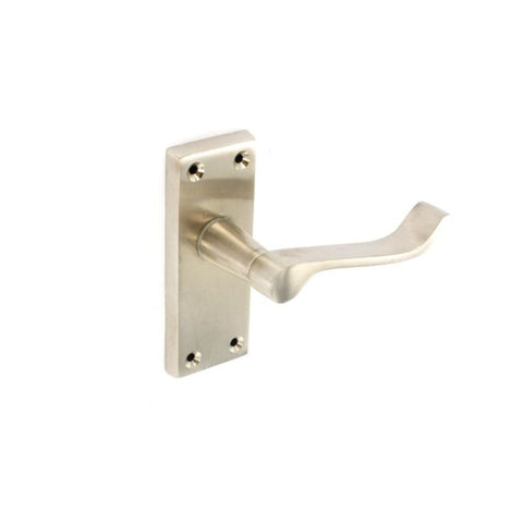 Securit-Brushed Nickel Scroll Latch Handles (1 Pair)