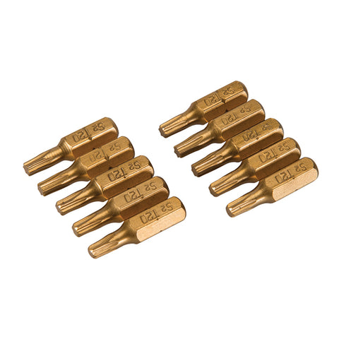 Silverline-T20 Gold Screwdriver Bits 10pk