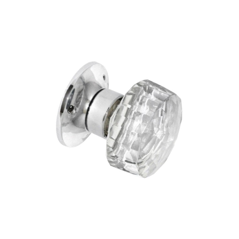 Securit-Glass Mortice Knobs Faceted (Pair)
