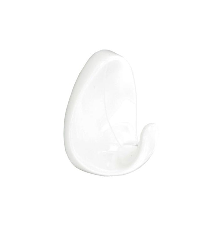 Securit-Oval Self-Adhesive Hooks White (2)