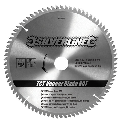 Silverline-TCT Veneer Blade 80T