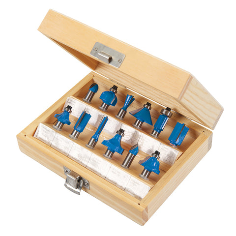 Silverline-8mm TCT Router Bit Set 12pce