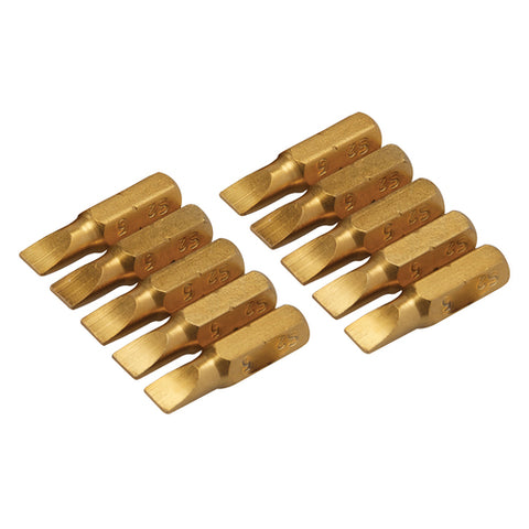 Silverline-Gold Screwdriver Bits 10pk