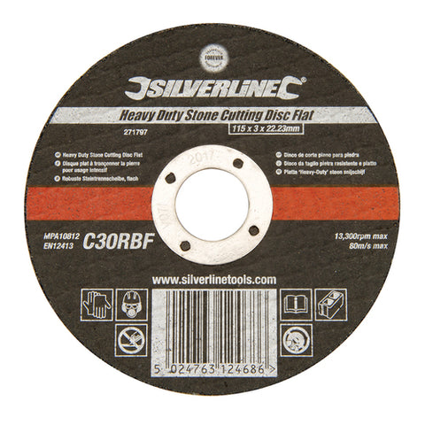 Silverline-Heavy Duty Stone Cutting Disc Flat