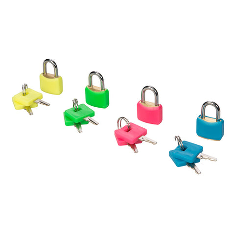 Silverline-Hi-Vis Brass Padlocks Set 4pce