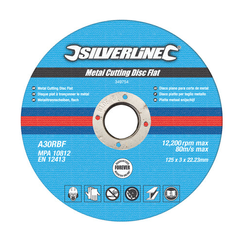 Silverline-Metal Cutting Discs Flat 10pk