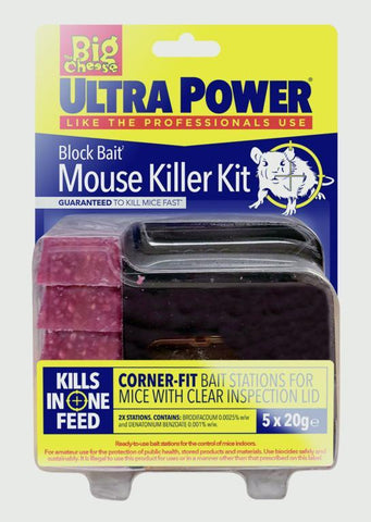 The Big Cheese-Ultra Power Block Bait² Mouse Killer Station Refills - sidtelfers diy & timber