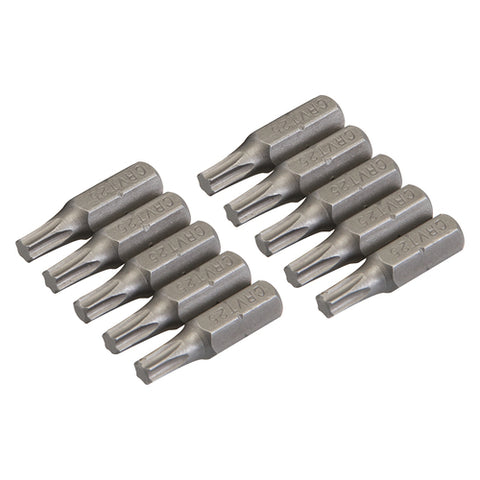 Silverline-T25 Cr-V Screwdriver Bits 10pk