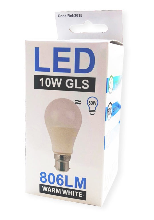 Lyveco-10 Watt LED GLS Lamp BC