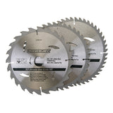 Silverline-TCT Circular Saw Blades 24, 40, 48T 3pk