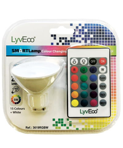 Lyveco-Remote Controlled Colour Changing GU10 Lamp