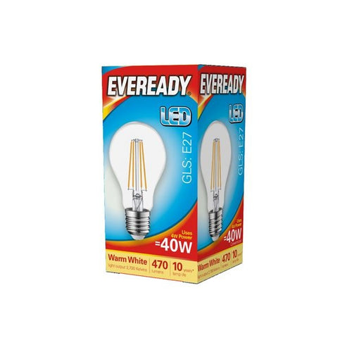 Eveready-LED Filament GLS E27 470LM ES