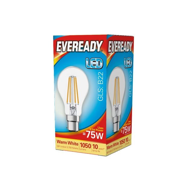 Eveready-LED Filament GLS B22 1050LM BC