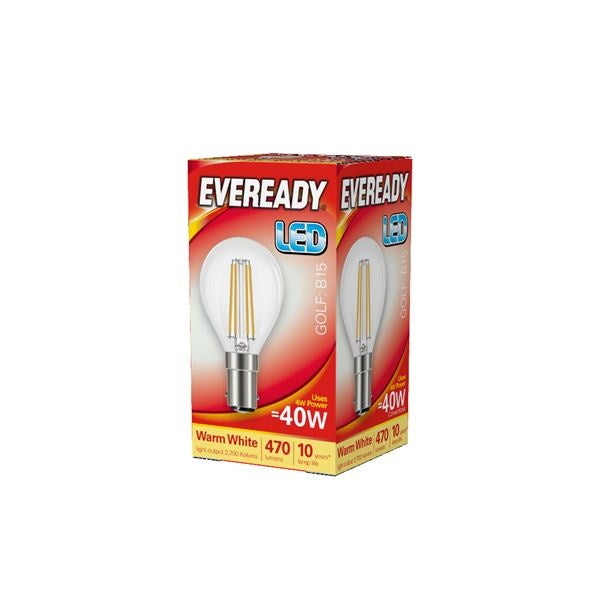 Eveready-LED Filament Golf 470LM B15 SBC