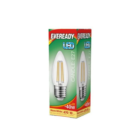 Eveready-LED Filament Candle 470LM E27 ES