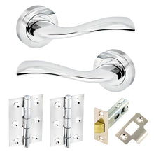 Securit Chrome Latch Handle Door Pack