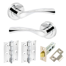 Securit Chrome Latch Handle Door Pack