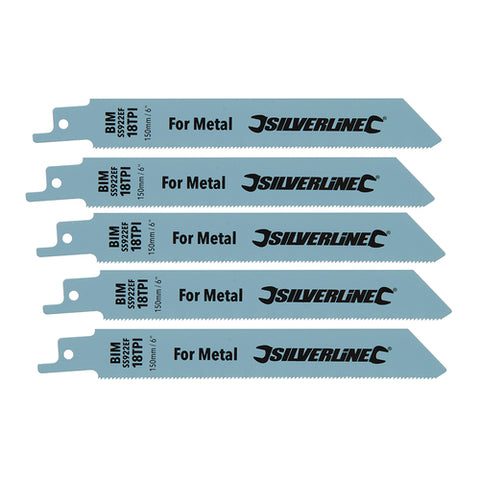 Silverline-Recip Saw Blades for Metal 5pk