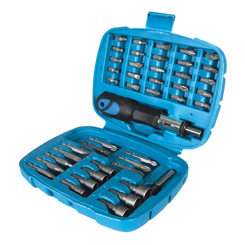 Silverline-Ratchet Screwdriver Bit & Socket Set 45pce
