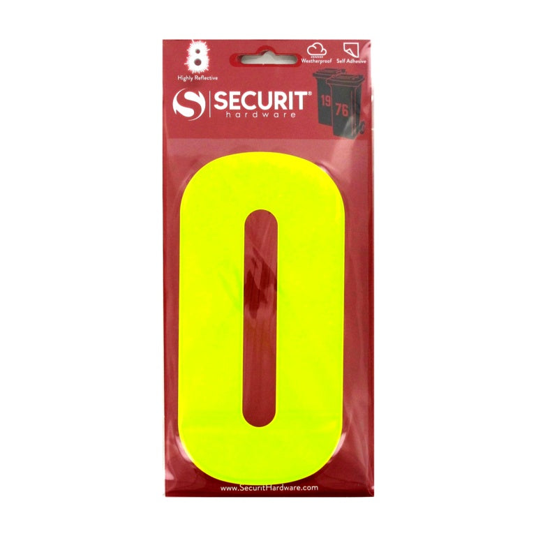 Securit-Hi Vis Self Adhesive Wheelie Bin Numbers