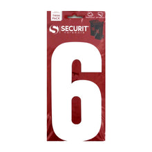 Securit-White Self Adhesive Wheelie Bin Numbers Pack 2