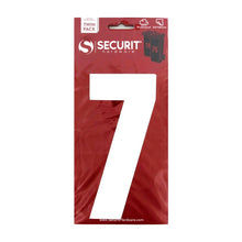 Securit-White Self Adhesive Wheelie Bin Numbers Pack 2