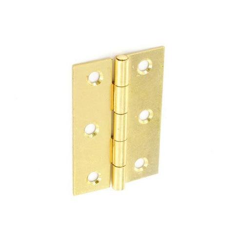 Securit-Steel Butt Hinges Brass Plated (1 1/2 Pair)
