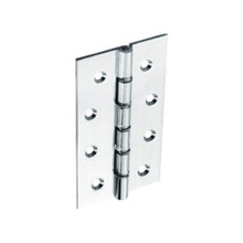 Securit-Chrome Plated D.S.W. Brass Hinges (Pair)