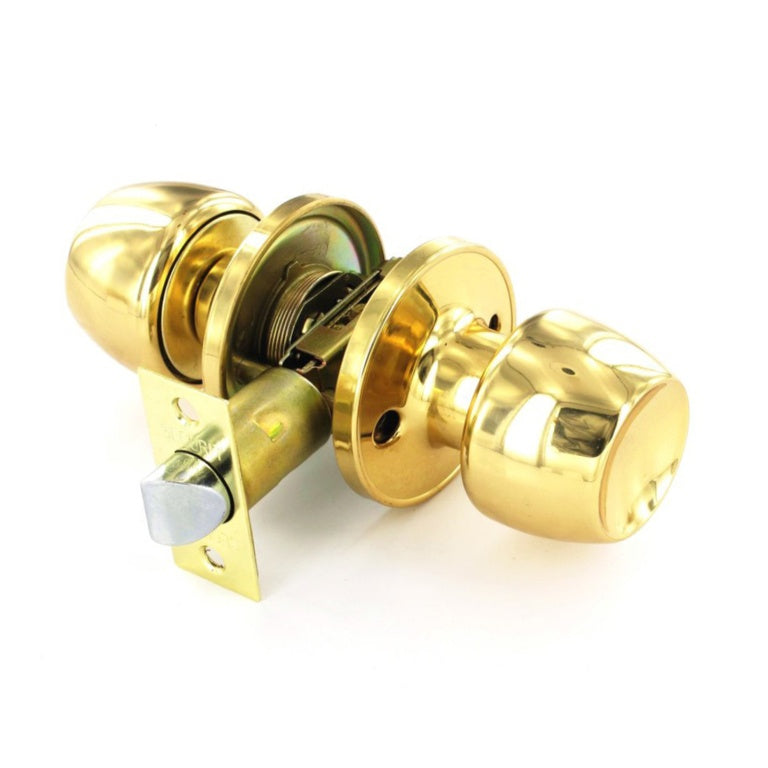 Securit-Brass Passage Knob Set