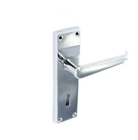 Securit-Victorian Chrome Lock Handles (Pair)