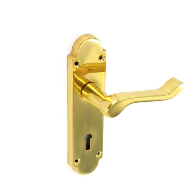 Securit-Richmond Brass Lock Handles (Pair)