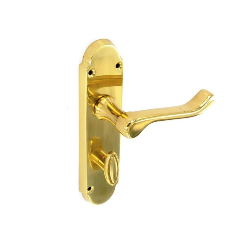 Securit-Richmond Brass Bathroom Handles (Pair)