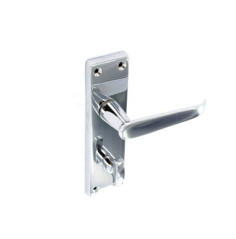 Securit-Chrome Flat Bathroom Handles (Pair)