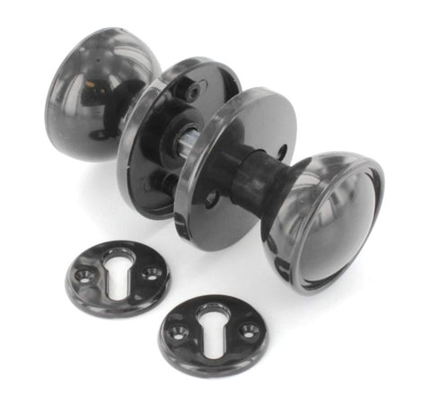 Securit-Plastic Mortice Knob Set Brown