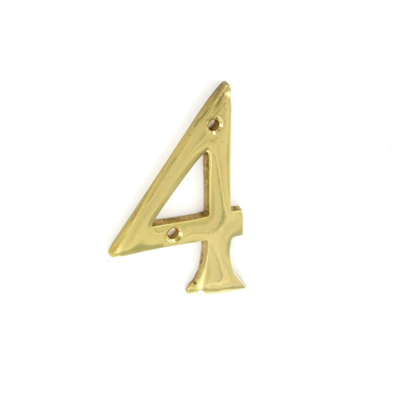 Securit-Brass Numeral No.4