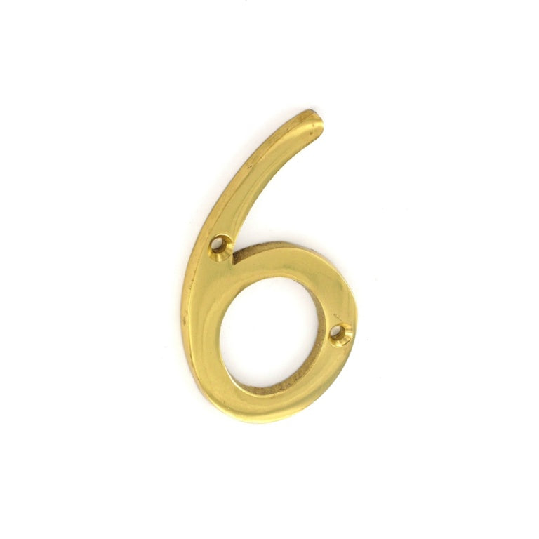 Securit-Brass Numeral No.6