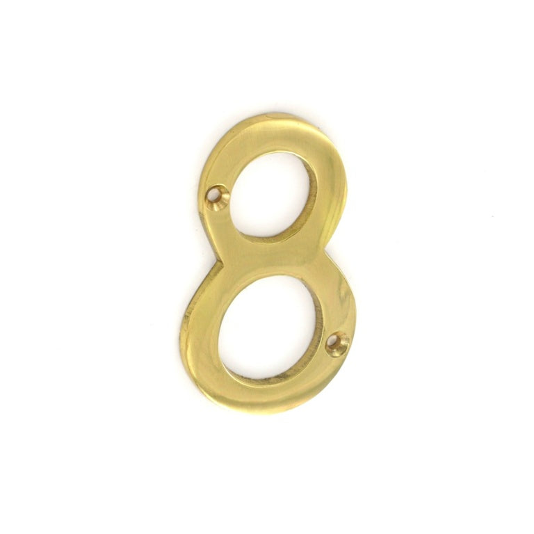 Securit-Brass Numeral No.8