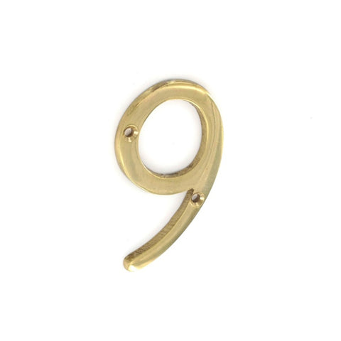 Securit-Brass Numeral No.9