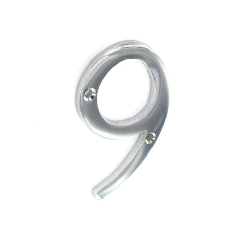 Securit-Chrome Numeral 9