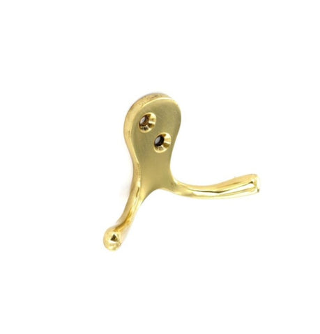 Securit-Brass Double Robe Hook